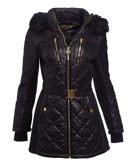 michael kors winter jacket black|michael kors winter jacket women's.